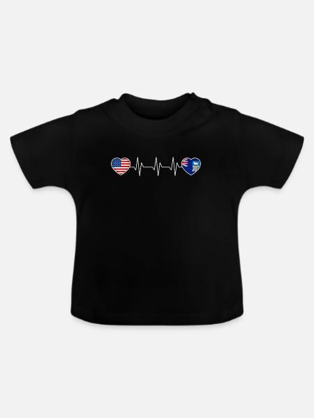 Falklandinseln - Baby Bio-T-Shirt mit Rundhals - Schwarz