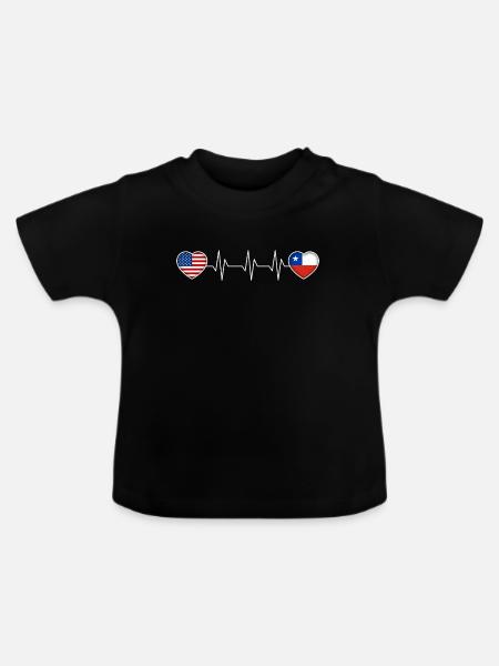 Chile - Baby Bio-T-Shirt mit Rundhals - Schwarz