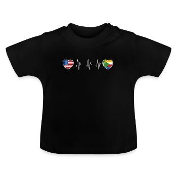 Comores - T-shirt bio col rond Bébé - noir - Devant