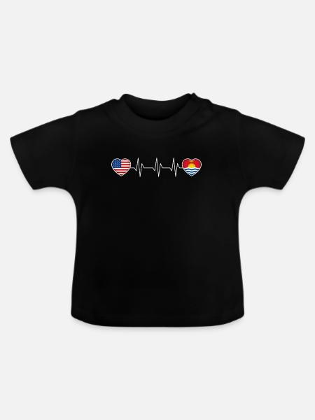 Kiribati - Baby Bio-T-Shirt mit Rundhals - Schwarz