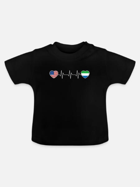 Sierra Leone - Baby Bio-T-Shirt mit Rundhals - Schwarz