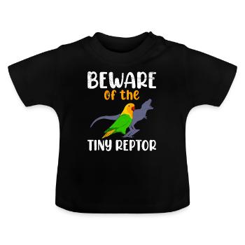 Les tourtereaux se méfient du minuscule tourtereau Reptor - T-shirt bio col rond Bébé - noir - Devant