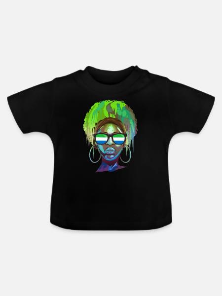 Sierra Leone - Baby Bio-T-Shirt mit Rundhals - Schwarz