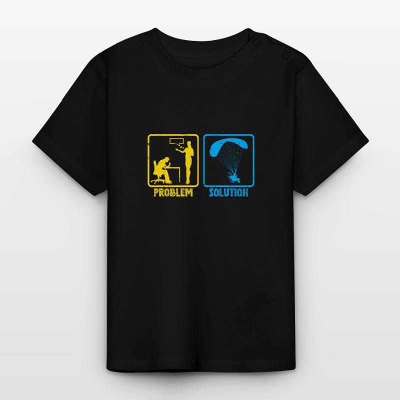 Gleitschirmflieger Problem Solution Paraglider Baby Organic T-Shirt with Round Neck