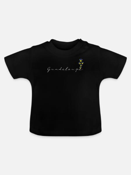 Guadeloupe - Baby Bio-T-Shirt mit Rundhals - Schwarz
