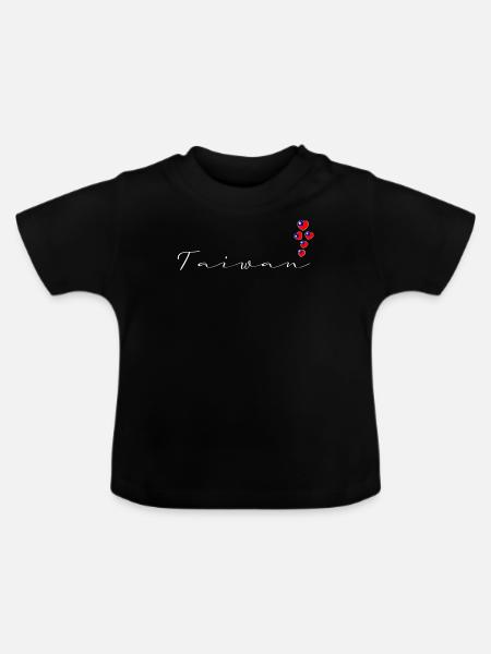 Taiwan - Baby Bio-T-Shirt mit Rundhals - Schwarz