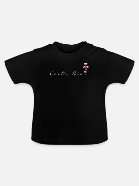 Costa Rica - Baby Bio-T-Shirt mit Rundhals - Schwarz