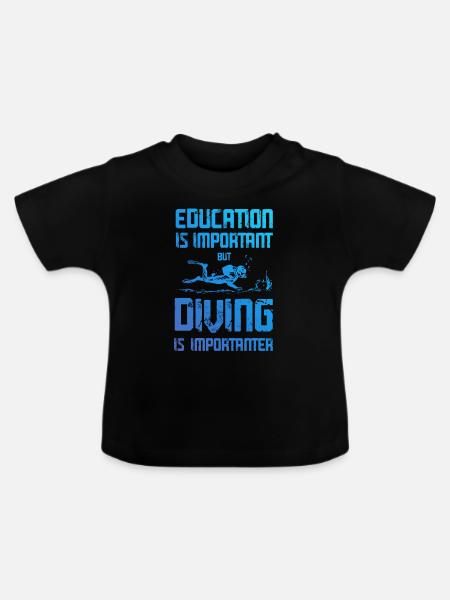 ausbildung tauchen - Baby Bio-T-Shirt mit Rundhals - Schwarz
