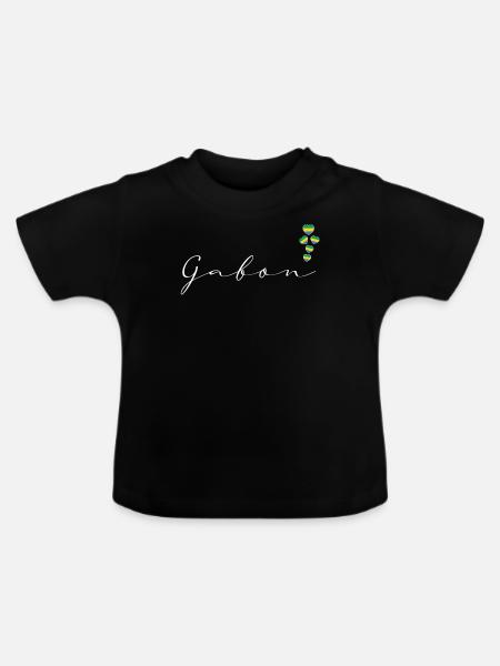 Gabun - Baby Bio-T-Shirt mit Rundhals - Schwarz