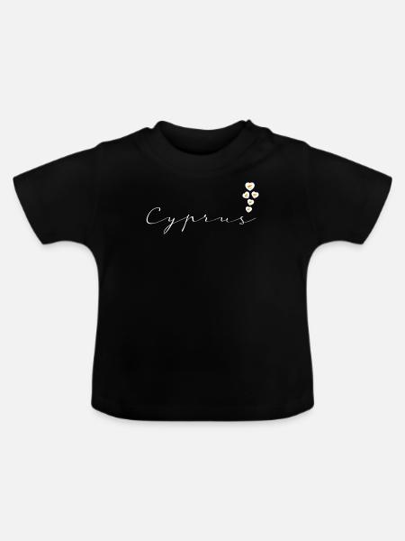 Zypern - Baby Bio-T-Shirt mit Rundhals - Schwarz