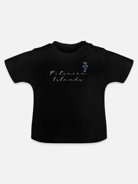 Pitcairninseln - Baby Bio-T-Shirt mit Rundhals - Schwarz