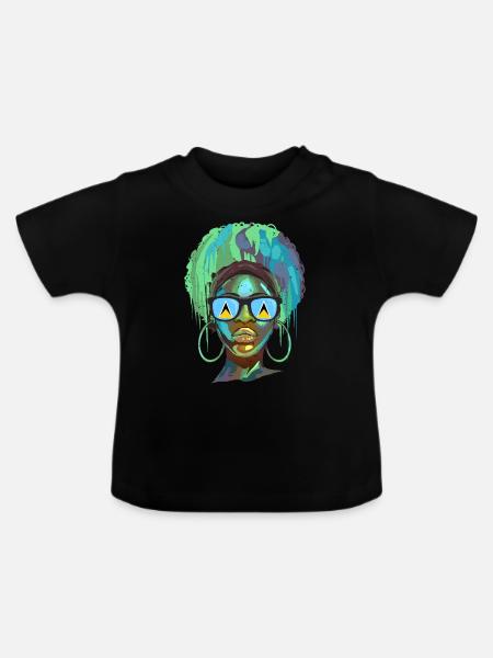 St. Lucia - Baby Bio-T-Shirt mit Rundhals - Schwarz