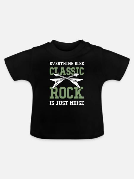 rock musik - Baby Bio-T-Shirt mit Rundhals - Schwarz