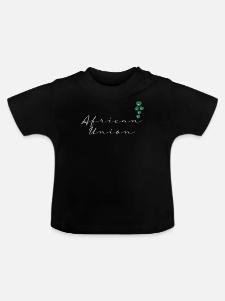 Afrikanische Union - Baby Bio-T-Shirt mit Rundhals - Schwarz