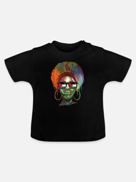 Palästina - Baby Bio-T-Shirt mit Rundhals - Schwarz