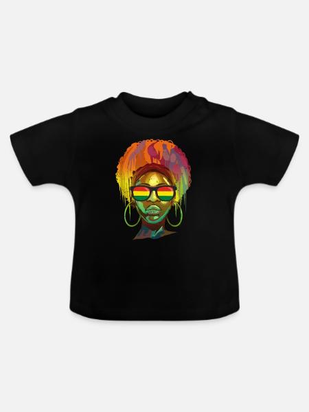 Bolivien - Baby Bio-T-Shirt mit Rundhals - Schwarz
