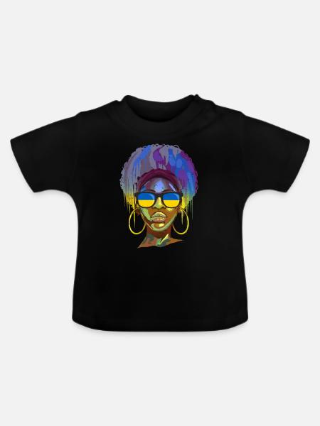 Ukraine - Baby Bio-T-Shirt mit Rundhals - Schwarz