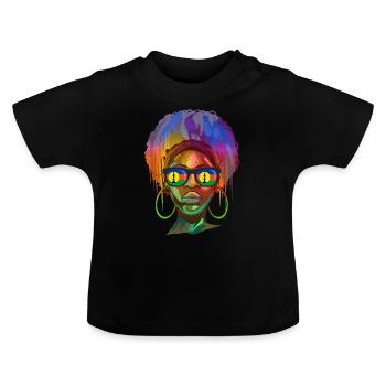 Nouvelle Calédonie - T-shirt bio col rond Bébé - noir - Devant