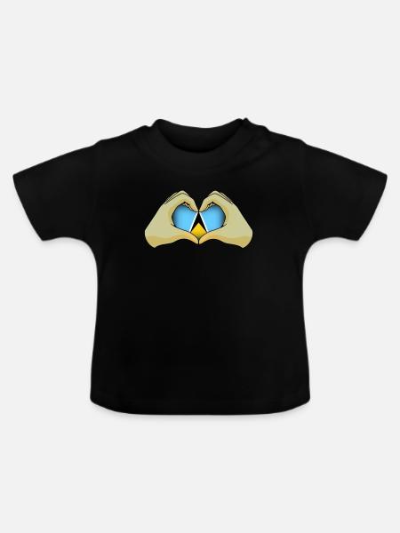 St. Lucia - Baby Bio-T-Shirt mit Rundhals - Schwarz