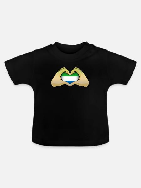 Sierra Leone - Baby Bio-T-Shirt mit Rundhals - Schwarz