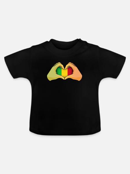 Mali - Baby Bio-T-Shirt mit Rundhals - Schwarz