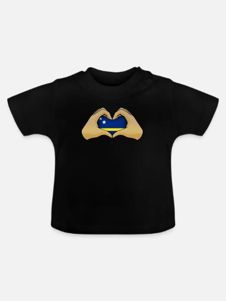 Curaçao - Baby Bio-T-Shirt mit Rundhals - Schwarz