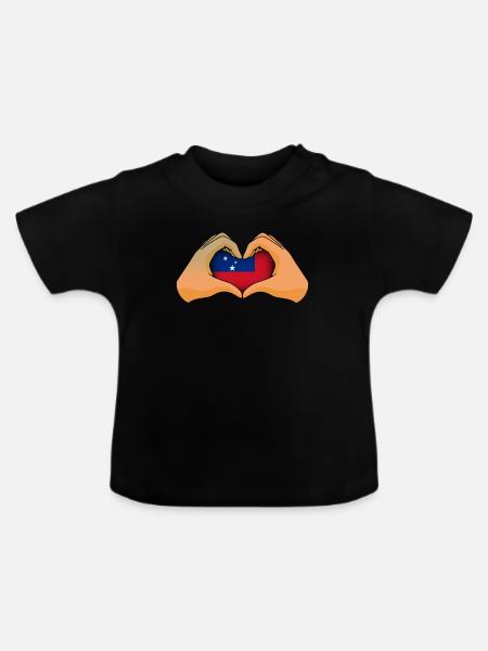 Samoa - Baby Bio-T-Shirt mit Rundhals - Schwarz