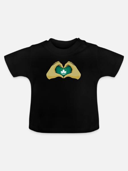 Macau - Baby Bio-T-Shirt mit Rundhals - Schwarz