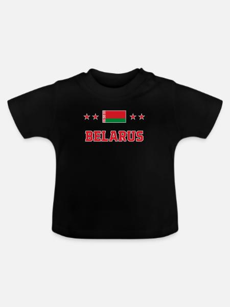 Weißrussland - Baby Bio-T-Shirt mit Rundhals - Schwarz