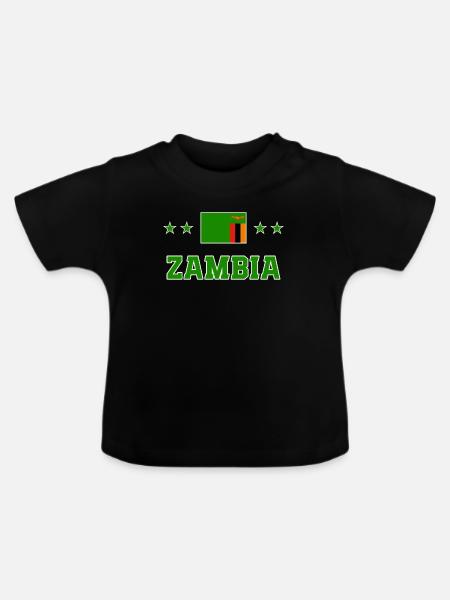 Sambia - Baby Bio-T-Shirt mit Rundhals - Schwarz