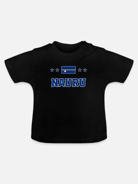 Nauru - Baby Bio-T-Shirt mit Rundhals - Schwarz