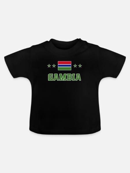 Gambia - Baby Bio-T-Shirt mit Rundhals - Schwarz