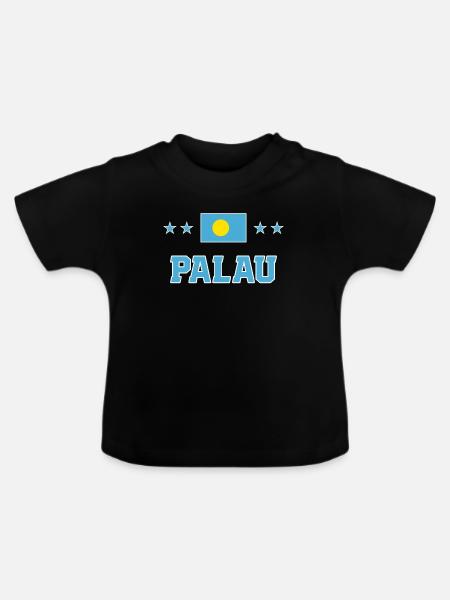 Palau - Baby Bio-T-Shirt mit Rundhals - Schwarz