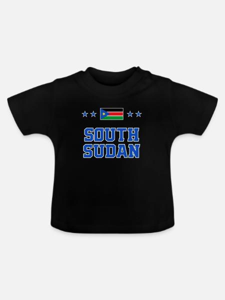 Südsudan - Baby Bio-T-Shirt mit Rundhals - Schwarz