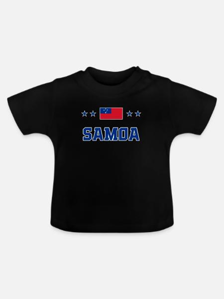 Samoa - Baby Bio-T-Shirt mit Rundhals - Schwarz