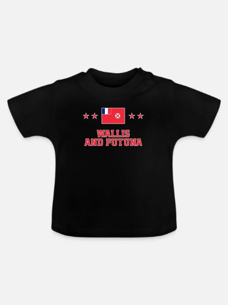 Wallis und Futuna - Baby Bio-T-Shirt mit Rundhals - Schwarz