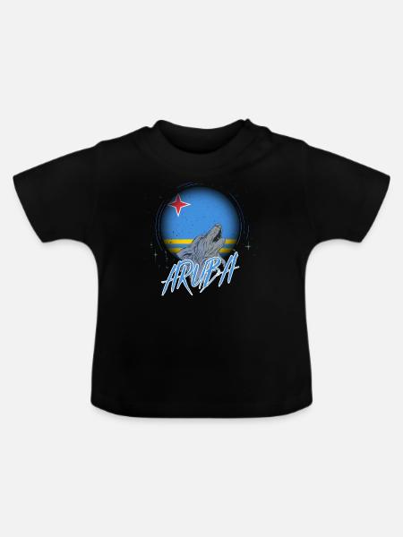 Aruba - Baby Bio-T-Shirt mit Rundhals - Schwarz