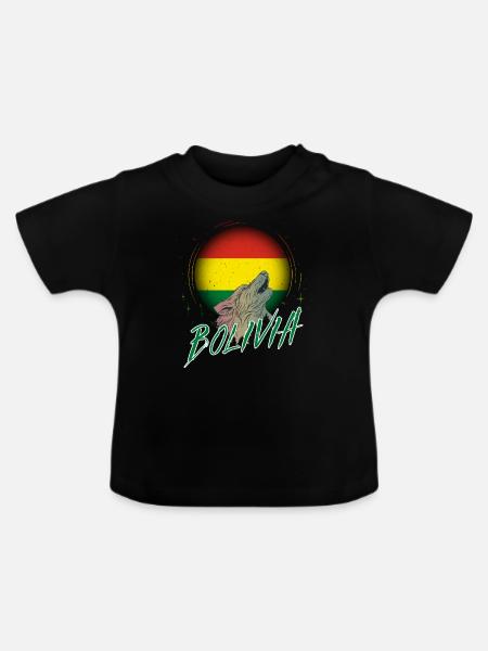 Bolivien - Baby Bio-T-Shirt mit Rundhals - Schwarz