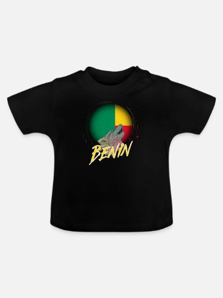 Benin - Baby Bio-T-Shirt mit Rundhals - Schwarz