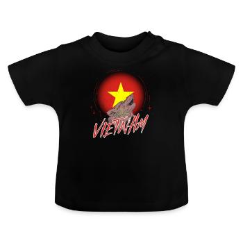 Vietnam - Baby Bio-T-Shirt mit Rundhals - Schwarz - Vorne
