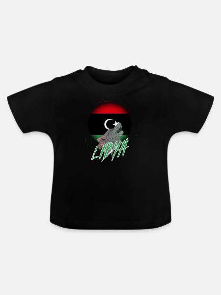 Libyen - Baby Bio-T-Shirt mit Rundhals - Schwarz
