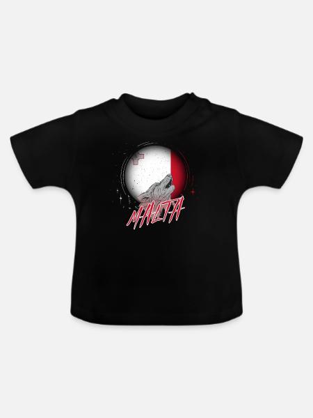 Malta - Baby Bio-T-Shirt mit Rundhals - Schwarz