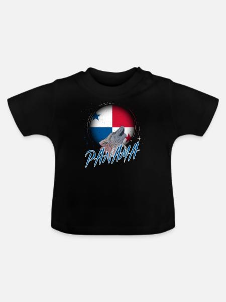 Panama - Baby Bio-T-Shirt mit Rundhals - Schwarz