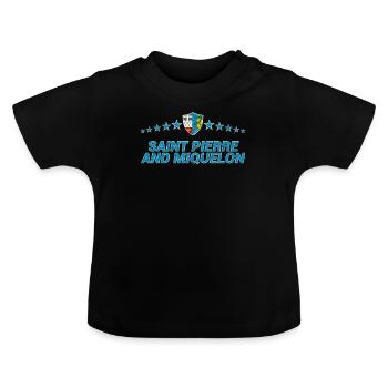 St. Pierre und Miquelon - Baby Bio-T-Shirt mit Rundhals - Schwarz - Vorne
