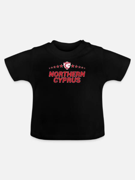 Nordzypern - Baby Bio-T-Shirt mit Rundhals - Schwarz