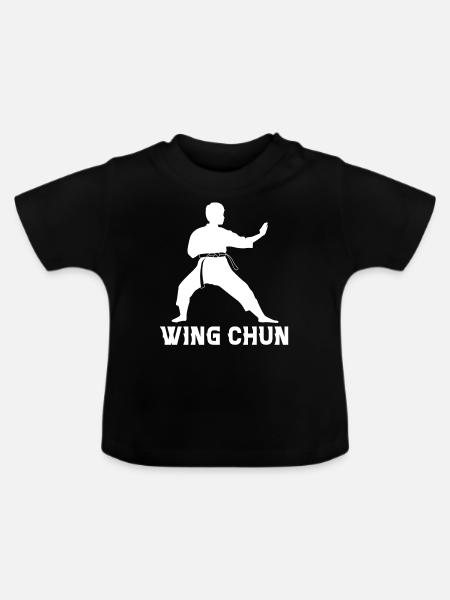 Wing Chun - Baby Bio-T-Shirt mit Rundhals - Schwarz
