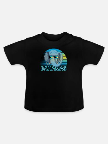 Bahamas - Baby Bio-T-Shirt mit Rundhals - Schwarz