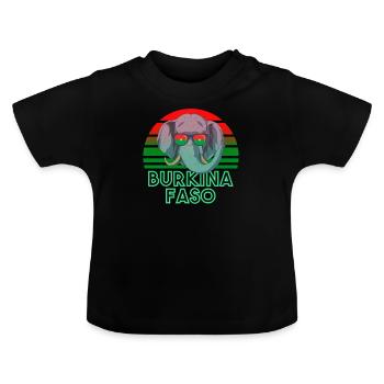 Burkina Faso - Baby Organic T-Shirt with Round Neck - black - Front