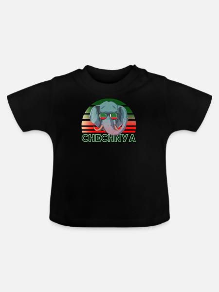 Tschetschenien - Baby Bio-T-Shirt mit Rundhals - Schwarz