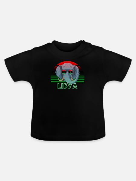 Libyen - Baby Bio-T-Shirt mit Rundhals - Schwarz